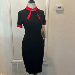 Vintage inspired wiggle dress with pockets size medium